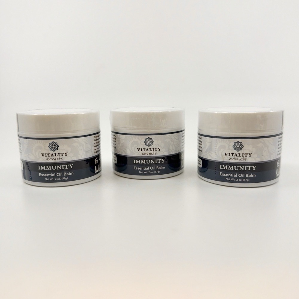 Vitality Extracts 3 PACK Immunity Essential Oil Balm Wellness New Sealed 2oz